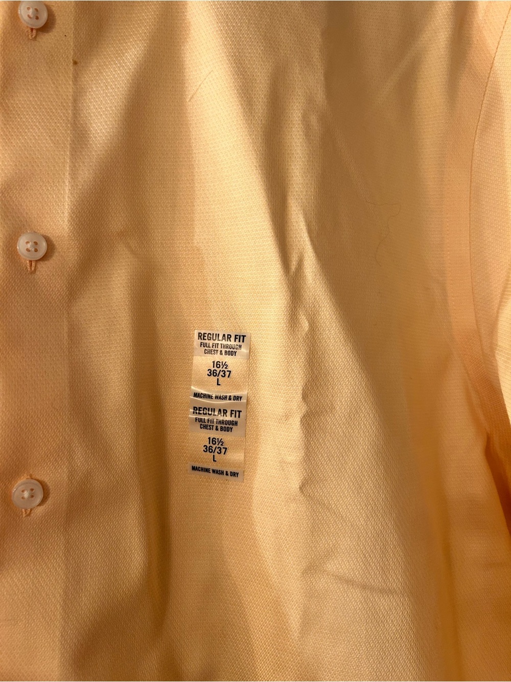 Michael Kors Men's light orange Long-Sleeve Dress Shirt - L - Picture 3 of 4